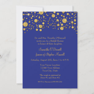 Invitation Fête des mariées Confetti Dots Parties scintillant