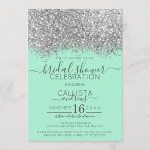 Invitation Fête des mariées Confetti Parties scintillant arge