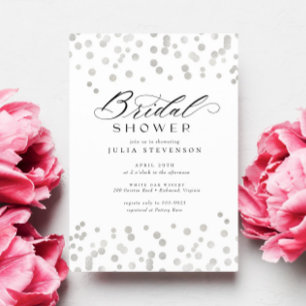 Invitation Fête des mariées Confetti Parties scintillant arge