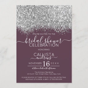 Invitation Fête des mariées Confetti Parties scintillant viol