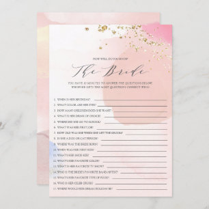 Invitation Fête des mariées Connaissez-Vous Bien Le Jeu De Ma