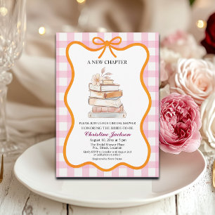 Invitation Fête des mariées Coquette du livre d'histoire "Un