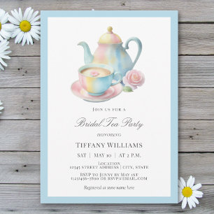 Invitation Fête des mariées Country Chic Bridal Tea Party
