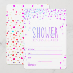 Invitation Fête des mariées Cute Confetti