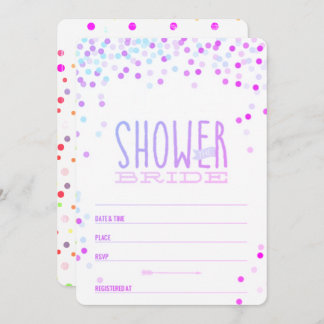 Invitation Fête des mariées Cute Confetti