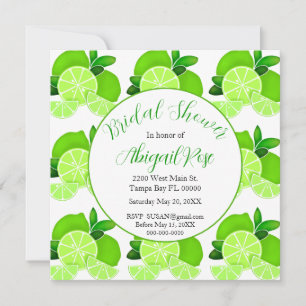 Invitation Fête des mariées d'agrumes de chaux