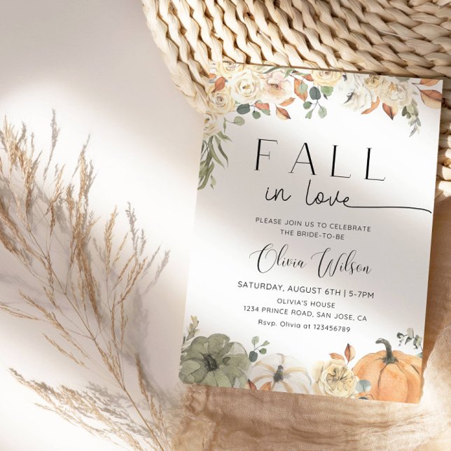 Invitation Fête des mariées d'amour - Rustique fête d'automne (Créateur téléchargé)