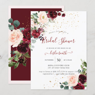 Invitation Fête des mariées d'aquarelle Bourgogne