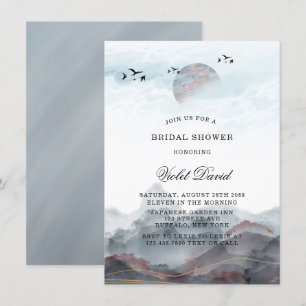 Invitation Fête des mariées d'aquarelle japonaise