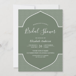 Invitation Fête des mariées d'arche indienne ethnique Boho Sa