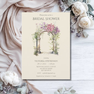 Invitation Fête des mariées d'arche Mariage florale