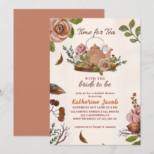 Invitation Fête des mariées d'automne à la fête du thé nuptia