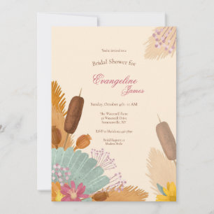 Invitation Fête des mariées d'automne de Boho