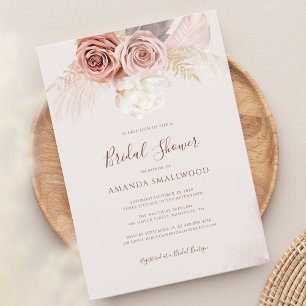 Invitation Fête des mariées d'automne Pampas Grass Boho
