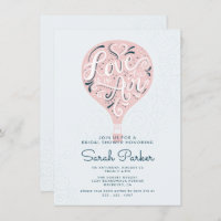 Fête des mariées de ballon à air chaud rose à la m