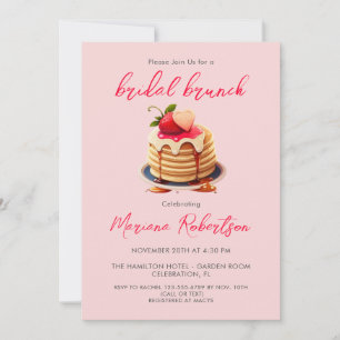 Invitation Fête des mariées de brunch rose pâle