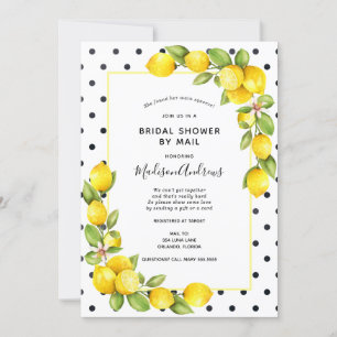 Invitation Fête des mariées de citron de la taille principale