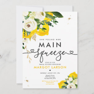 Invitation Fête des mariées De Citron Elle A Trouvé Sa Squeez