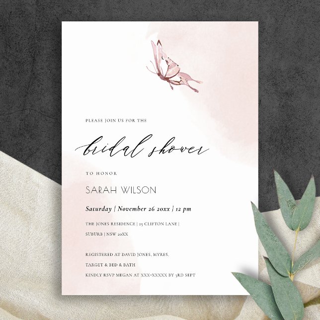 INVITATION FÊTE DES MARIÉES DE COULEUR D'EAU BLANC (Créateur téléchargé)
