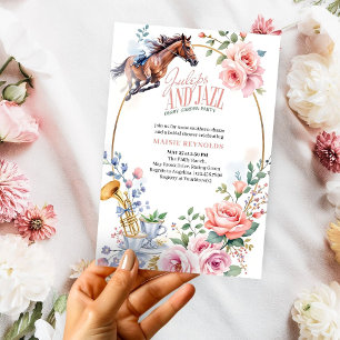Invitation Fête des mariées de course Jazz Floral Horse