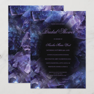 Invitation Fête des mariées de cristaux de sorcière de saumon