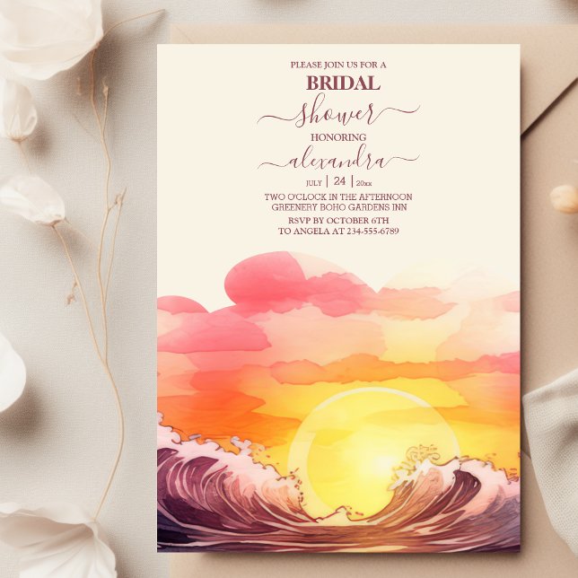 Invitation Fête des mariées de croisière Tropical Seascape Be (Créateur téléchargé)