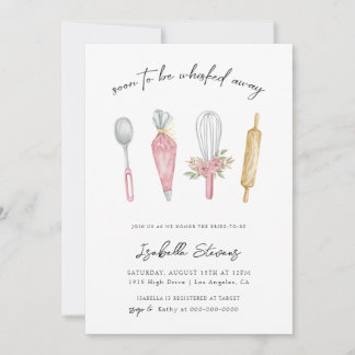 Invitation Fête des mariées de cuisson Whisking Away