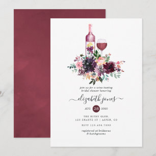 Invitation Fête des mariées De Dégustation De Vins Bordeaux