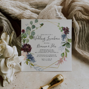 Invitation Fête des mariées de déjeuner du Mariage d'or de Bo