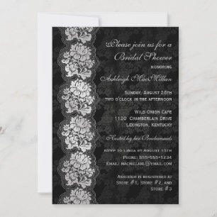 Invitation Fête des mariées de dentelle florale no