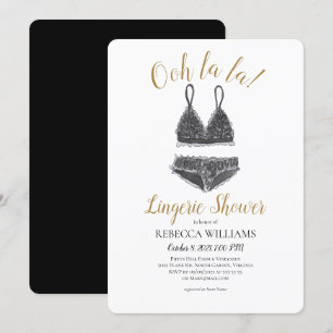 Invitation Fête des mariées de douche à lingerie aquarelle