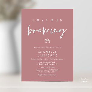 Invitation Fête des mariées de fête de la bière romantique mo