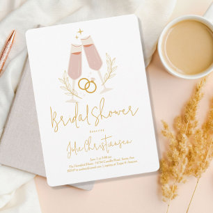Invitation Fête des mariées de fête du toast