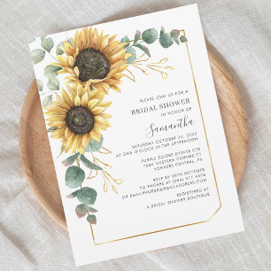 Invitation Fête des mariées de feuillage de tournesol