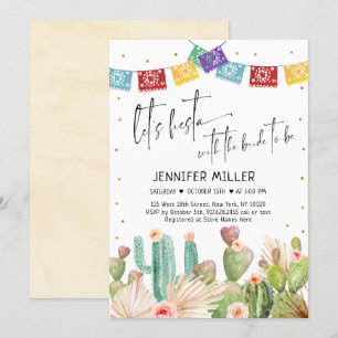 Invitation Fête des mariées de Fiesta Cactus Boho