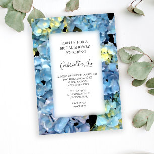 Invitation Fête des mariées de fleurs Blue Hydrangea