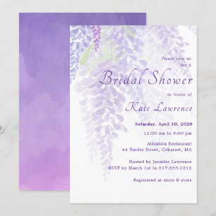 Invitation Fête des mariées de fleurs de la Wisteria Watercol