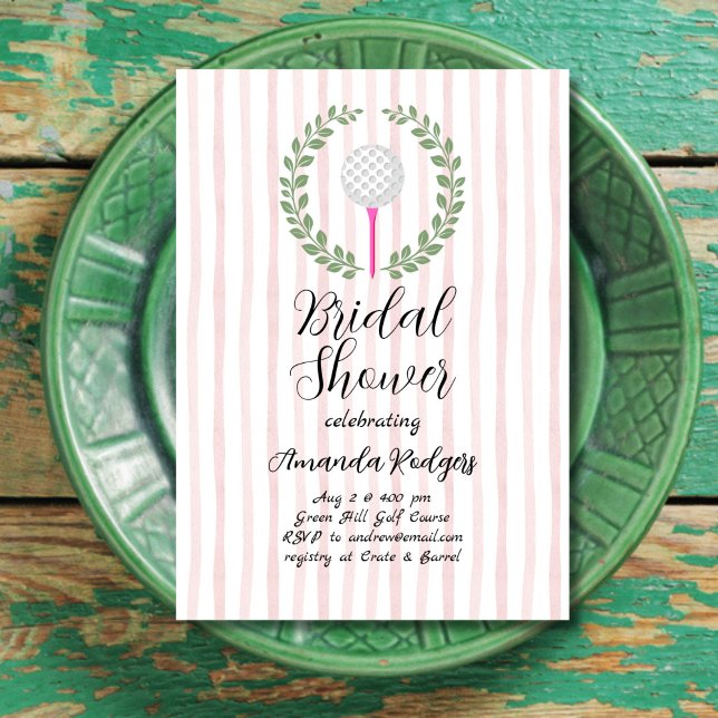Invitation Fête des mariées de golf (Créateur téléchargé)
