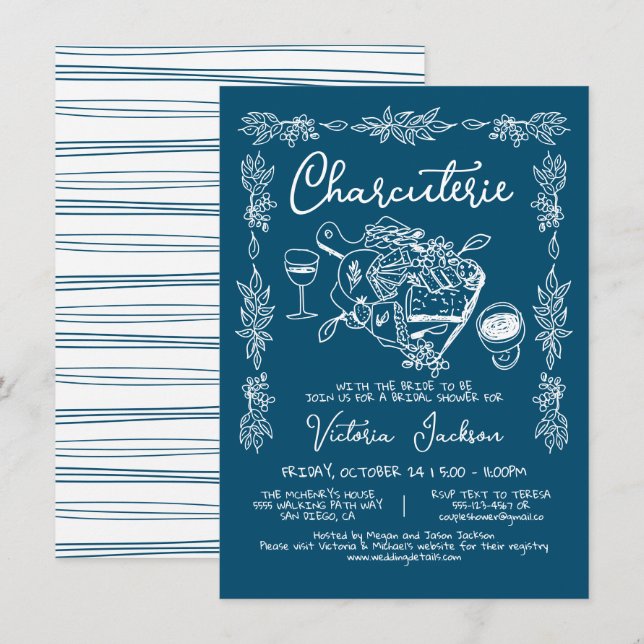 Invitation Fête des mariées de la Commission de la charcuteri (Devant / Derrière)