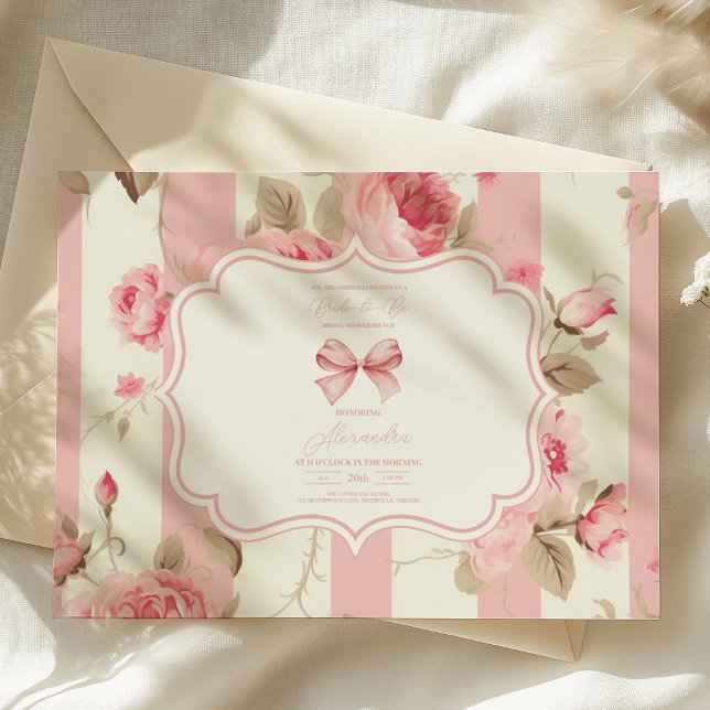 Invitation Fête des mariées de la corbeille rose (Créateur téléchargé)