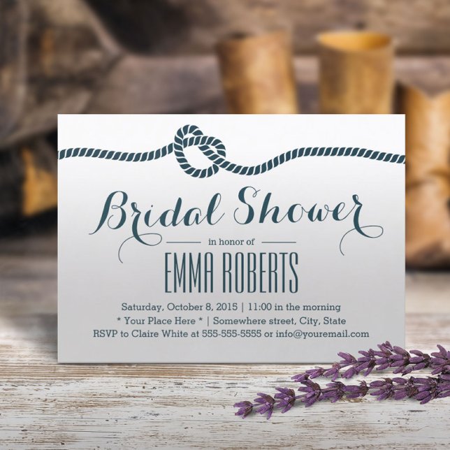 Invitation Fête des mariées de la marine de nouage (Créateur téléchargé)