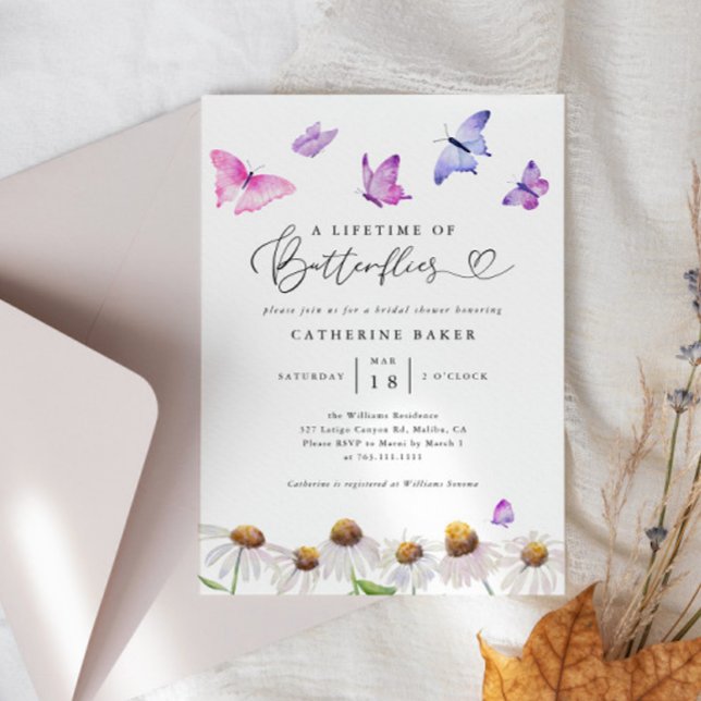 Invitation Fête des mariées De La Vie Des Papillons (Créateur téléchargé)