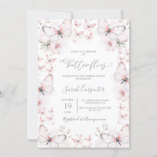 Invitation Fête des mariées de la vie des papillons