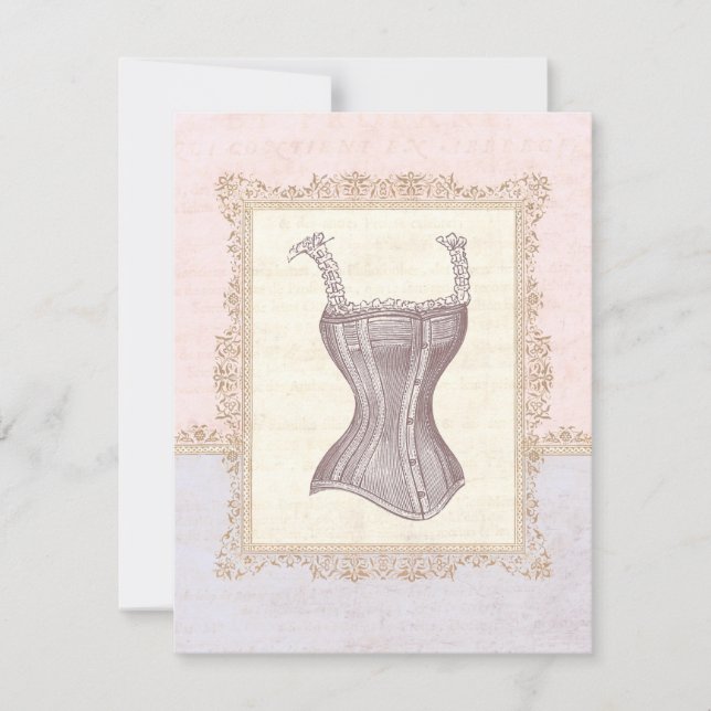 Invitation Fête des mariées de lingerie Corset victorienne (Devant)
