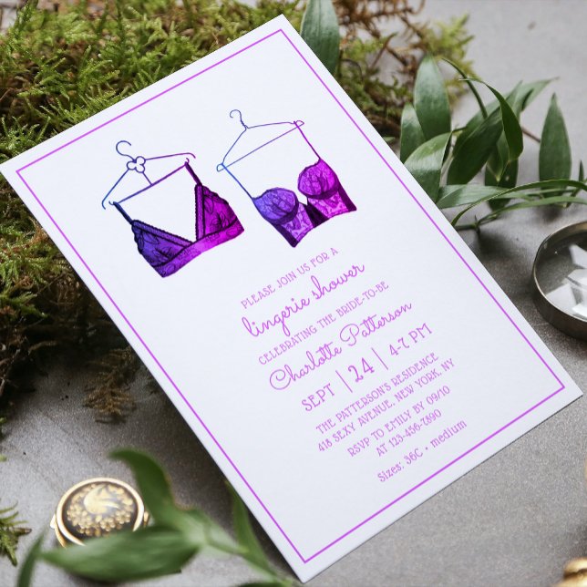 Invitation Fête des mariées de lingerie en dentelle noire (Créateur téléchargé)