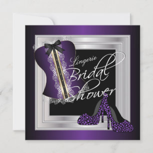 Invitation Fête des mariées de lingerie glamour Violet