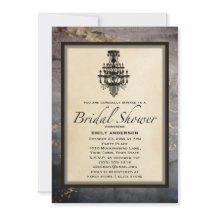 Fête des mariées de lustre vintage en marbre noir