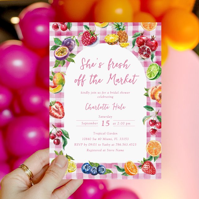 Invitation Fête des mariées de marché moderne (Créateur téléchargé)