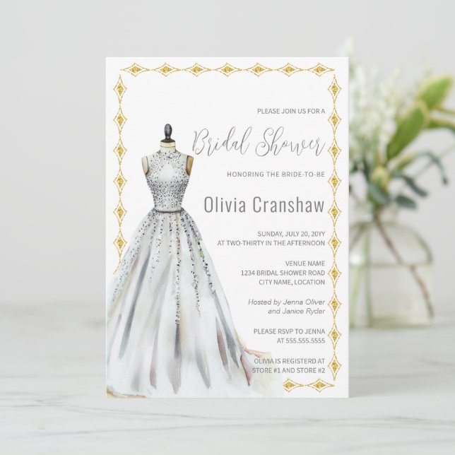 Invitation Fête des mariées de Mariage Crystal Look (Debout devant)