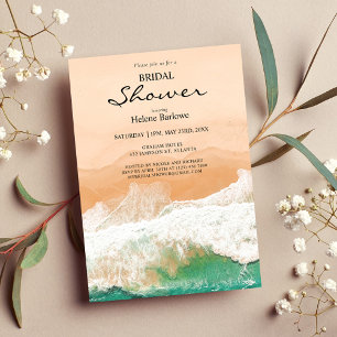 Invitation Fête des mariées de mariage de destination tropica
